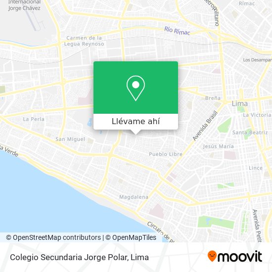 Mapa de Colegio Secundaria Jorge Polar