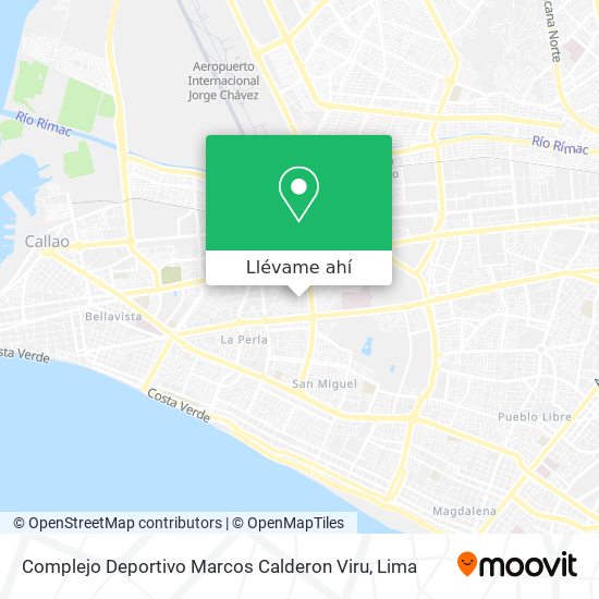 Mapa de Complejo Deportivo Marcos Calderon Viru