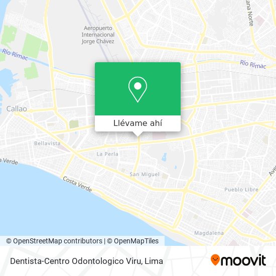 Mapa de Dentista-Centro Odontologico Viru