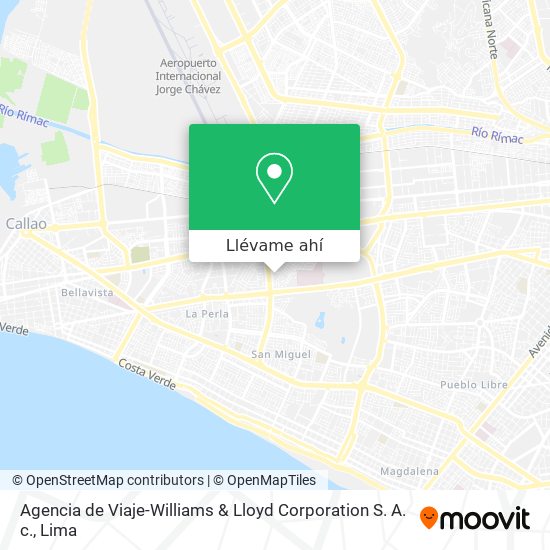 Mapa de Agencia de Viaje-Williams & Lloyd Corporation S. A. c.