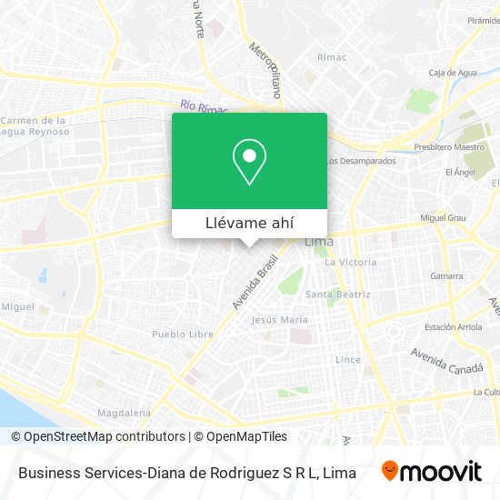 Mapa de Business Services-Diana de Rodriguez S R L