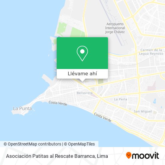 Mapa de Asociación Patitas al Rescate Barranca