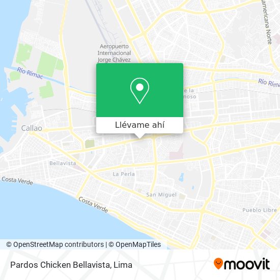 Mapa de Pardos Chicken Bellavista