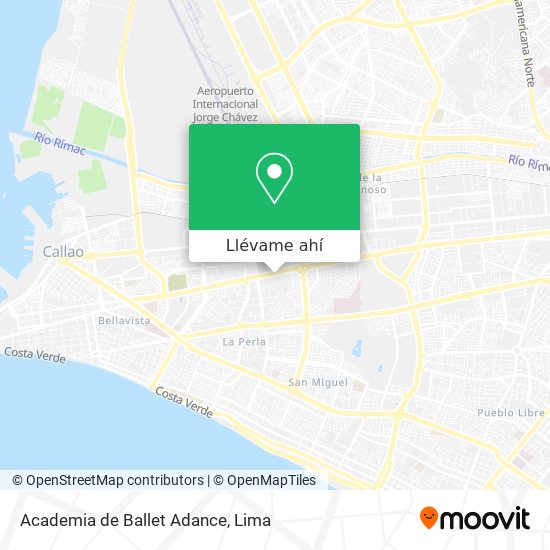 Mapa de Academia de Ballet Adance