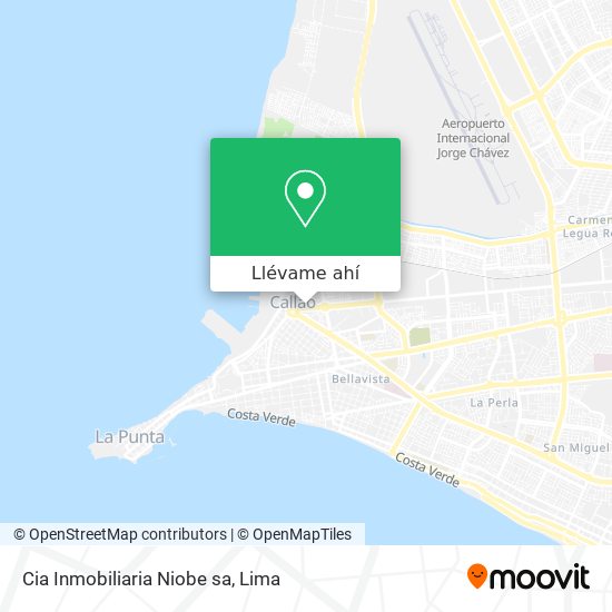 Mapa de Cia Inmobiliaria Niobe sa