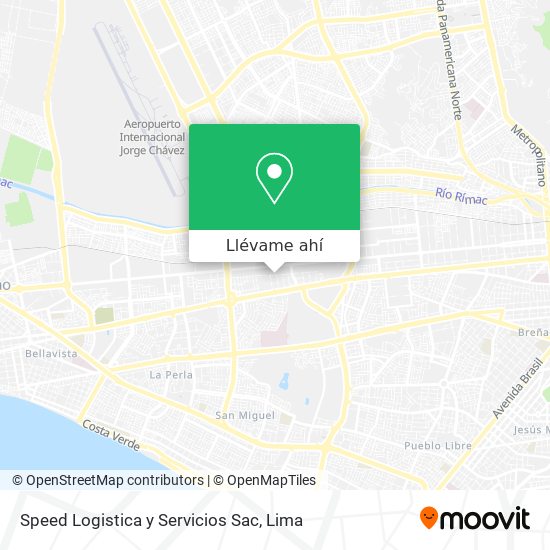 Mapa de Speed Logistica y Servicios Sac