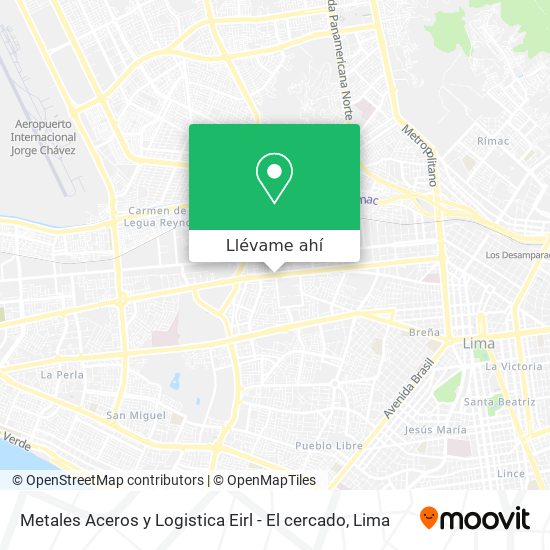 Mapa de Metales Aceros y Logistica Eirl - El cercado