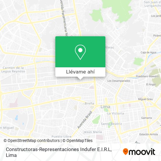 Mapa de Constructoras-Representaciones Indufer E.I.R.L