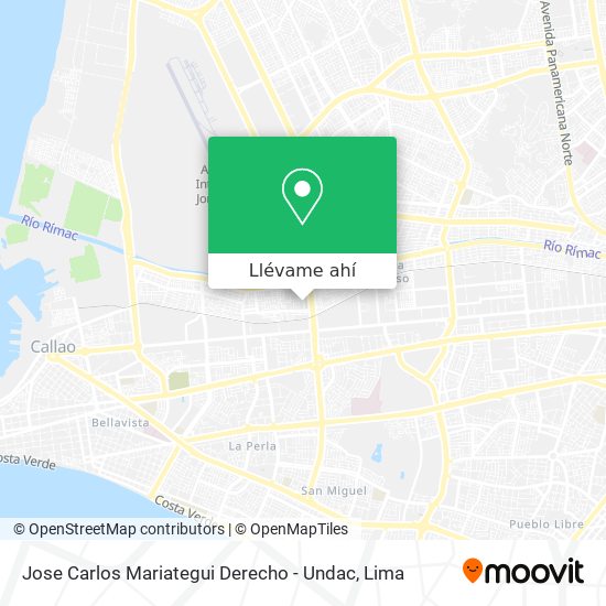 Mapa de Jose Carlos Mariategui Derecho - Undac