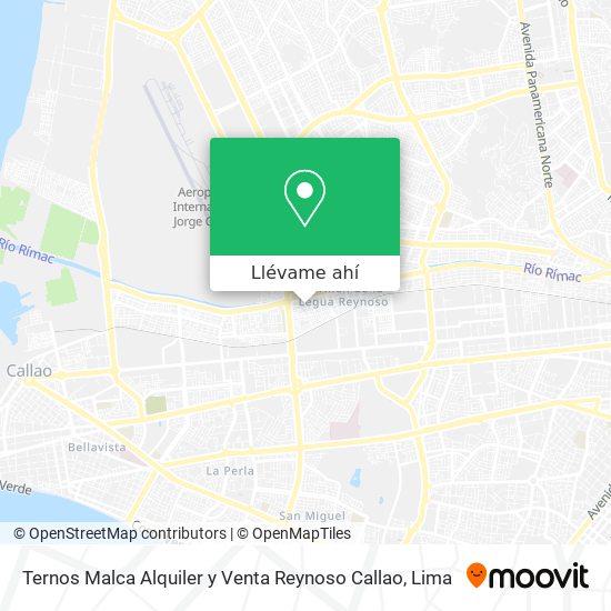 Mapa de Ternos Malca Alquiler y Venta Reynoso Callao