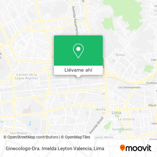 Mapa de Ginecologo-Dra. Imelda Leyton Valencia