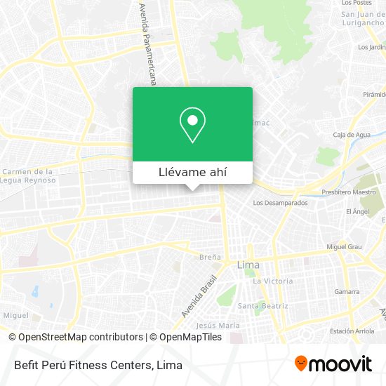 Mapa de Befit Perú Fitness Centers