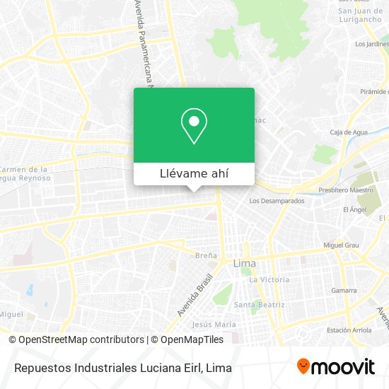 Mapa de Repuestos Industriales Luciana Eirl