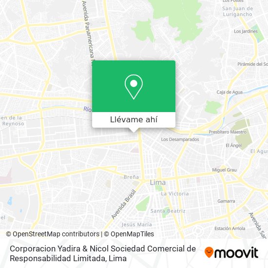 Mapa de Corporacion Yadira & Nicol Sociedad Comercial de Responsabilidad Limitada