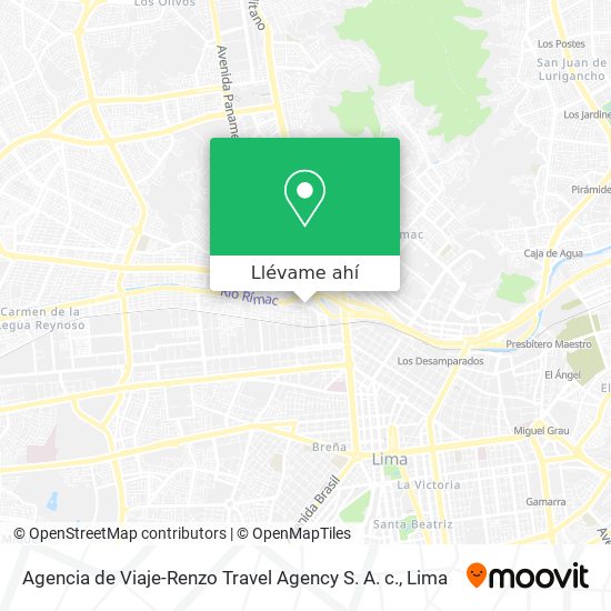 Mapa de Agencia de Viaje-Renzo Travel Agency S. A. c.