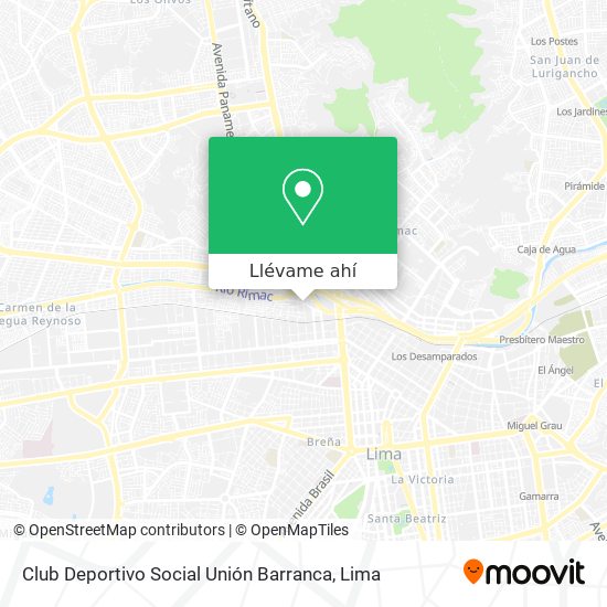Mapa de Club Deportivo Social Unión Barranca