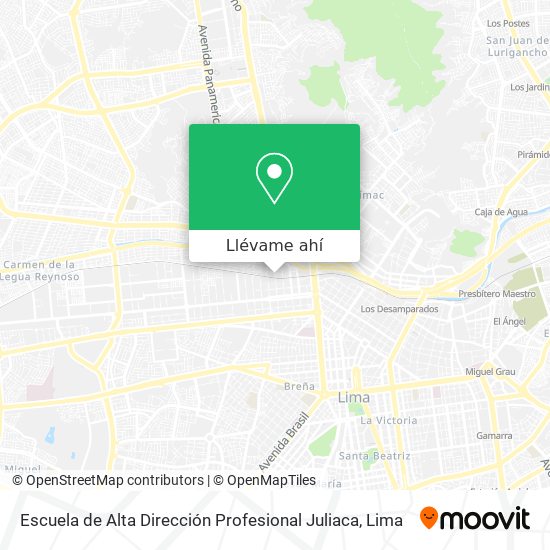 Mapa de Escuela de Alta Dirección Profesional Juliaca