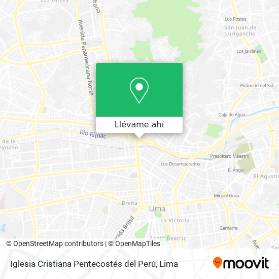 Mapa de Iglesia Cristiana Pentecostés del Perú