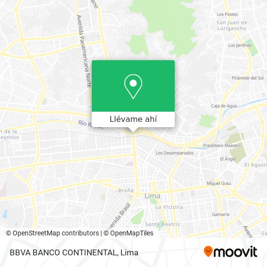 Mapa de BBVA BANCO CONTINENTAL