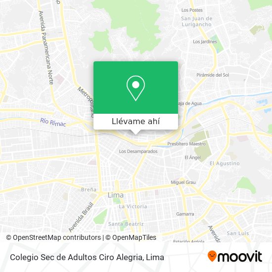 Mapa de Colegio Sec de Adultos Ciro Alegria