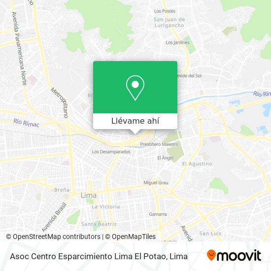 Mapa de Asoc Centro Esparcimiento Lima El Potao