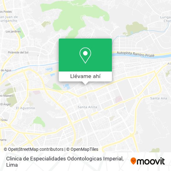 Mapa de Clinica de Especialidades Odontologicas Imperial