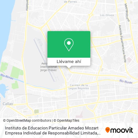 Mapa de Instituto de Educacion Particular Amadeo Mozart Empresa Individual de Responsabilidad Limitada