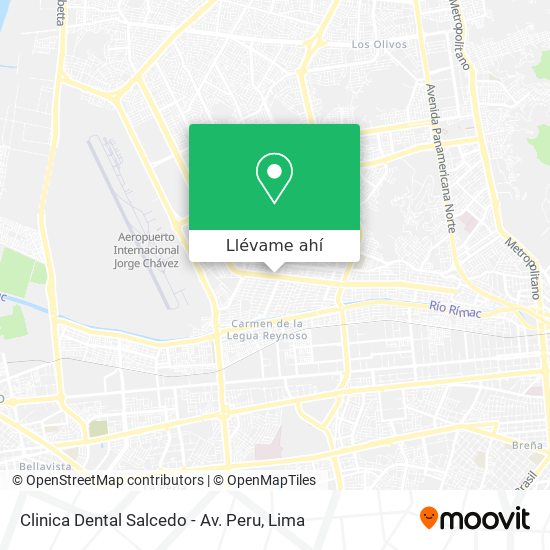 Mapa de Clinica Dental Salcedo - Av. Peru