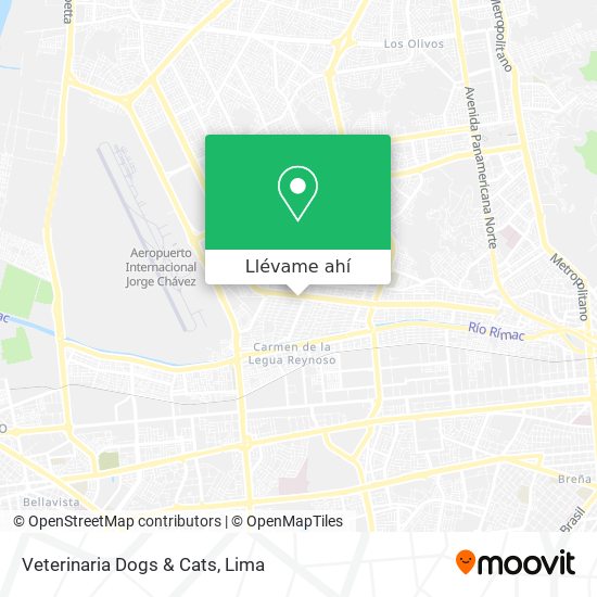 Mapa de Veterinaria Dogs & Cats