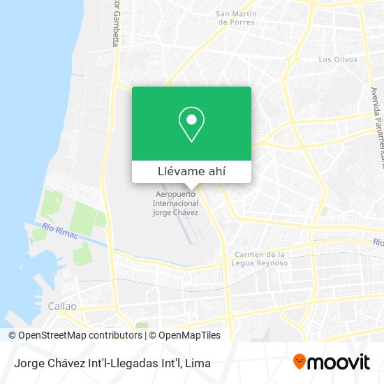 Mapa de Jorge Chávez Int'l-Llegadas Int'l