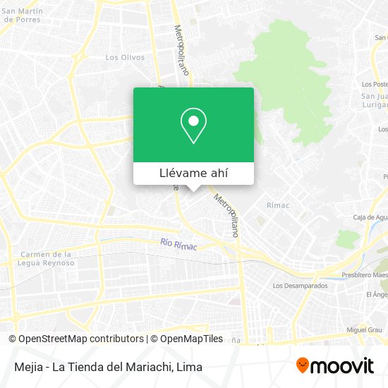Mapa de Mejia - La Tienda del Mariachi