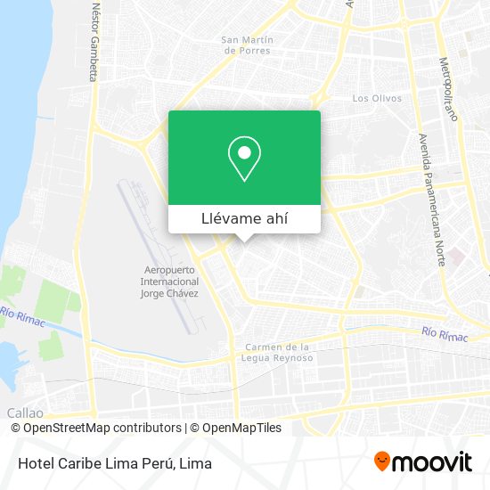 Mapa de Hotel Caribe Lima Perú