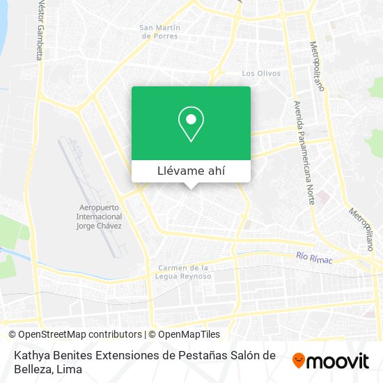 Mapa de Kathya Benites Extensiones de Pestañas Salón de Belleza