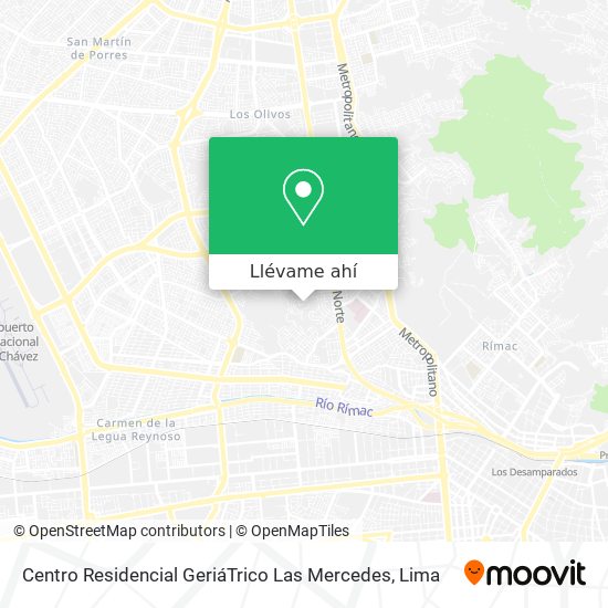 Mapa de Centro Residencial GeriáTrico Las Mercedes