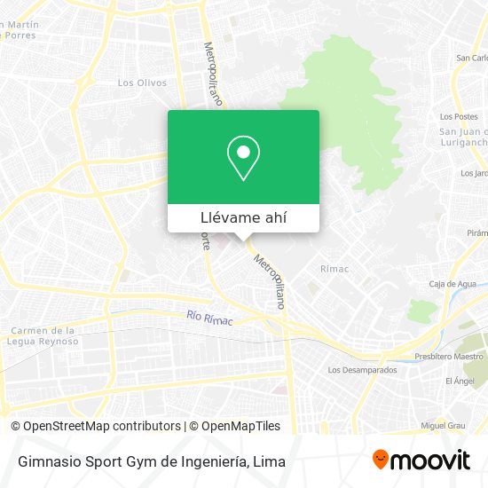 Mapa de Gimnasio Sport Gym de Ingeniería