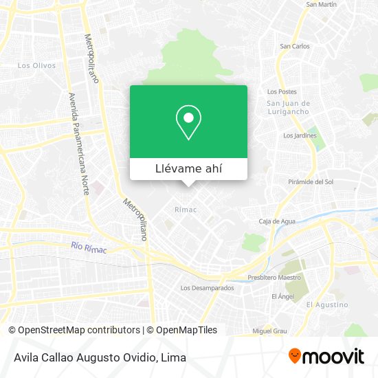 Mapa de Avila Callao Augusto Ovidio