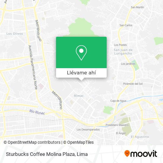 Mapa de Sturbucks Coffee Molina Plaza