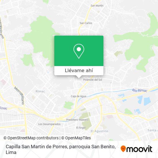 Mapa de Capilla San Martin de Porres, parroquia San Benito