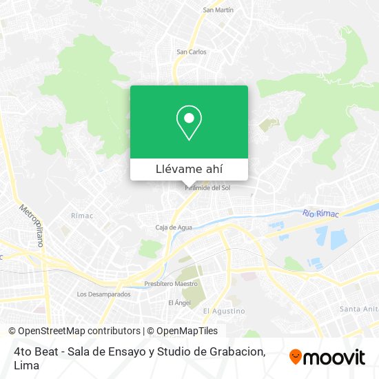 Mapa de 4to Beat - Sala de Ensayo y Studio de Grabacion