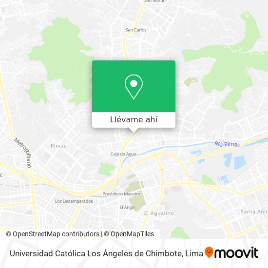 Mapa de Universidad Católica Los Ángeles de Chimbote