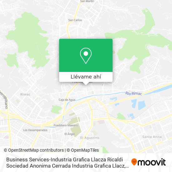 Mapa de Business Services-Industria Grafica Llacza Ricaldi Sociedad Anonima Cerrada Industria Grafica Llacz