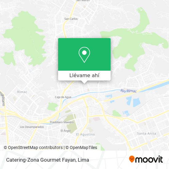 Mapa de Catering-Zona Gourmet Fayan