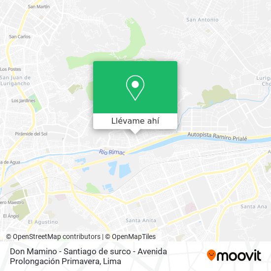 Mapa de Don Mamino - Santiago de surco - Avenida Prolongación Primavera