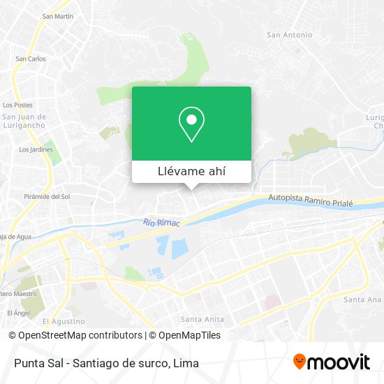 Mapa de Punta Sal - Santiago de surco