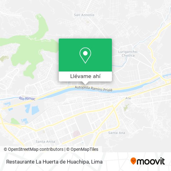 Mapa de Restaurante La Huerta de Huachipa