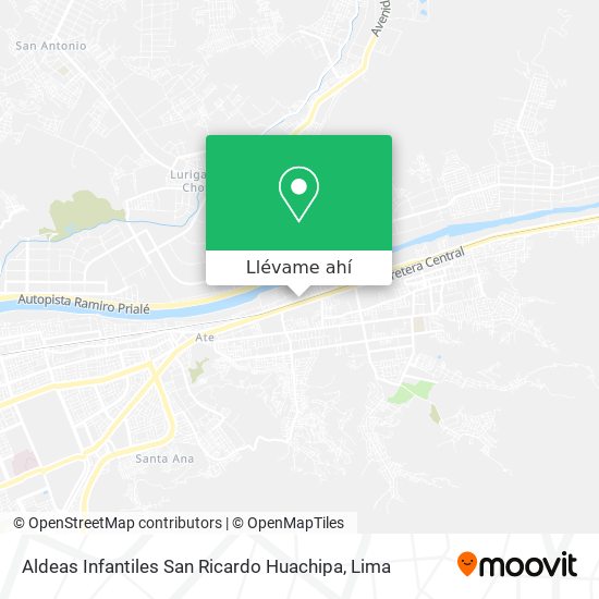 Mapa de Aldeas Infantiles San Ricardo Huachipa