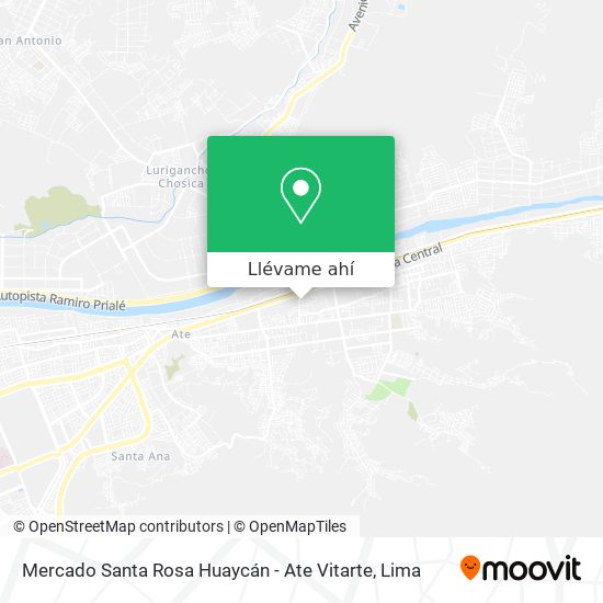 Mapa de Mercado Santa Rosa Huaycán - Ate Vitarte