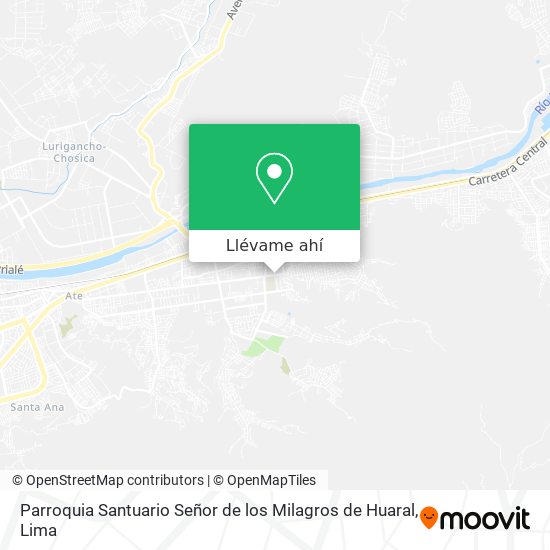 Mapa de Parroquia Santuario Señor de los Milagros de Huaral