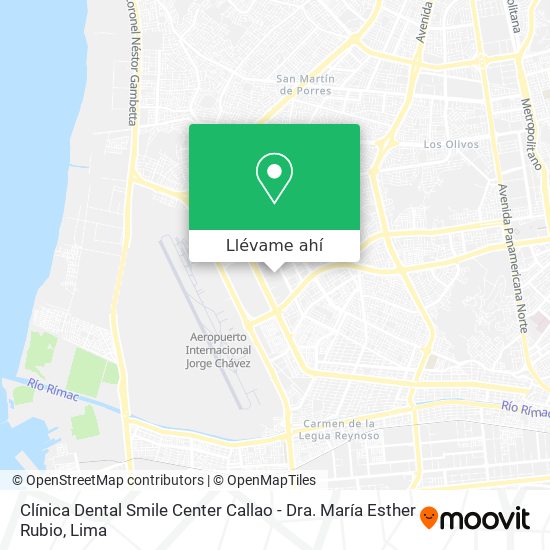 Mapa de Clínica Dental Smile Center Callao - Dra. María Esther Rubio