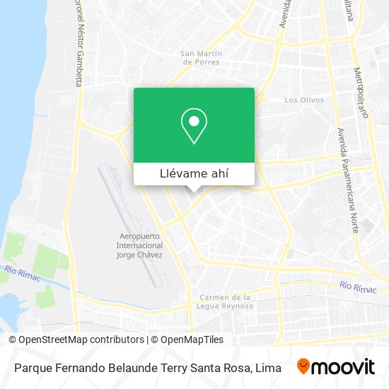 Mapa de Parque Fernando Belaunde Terry Santa Rosa